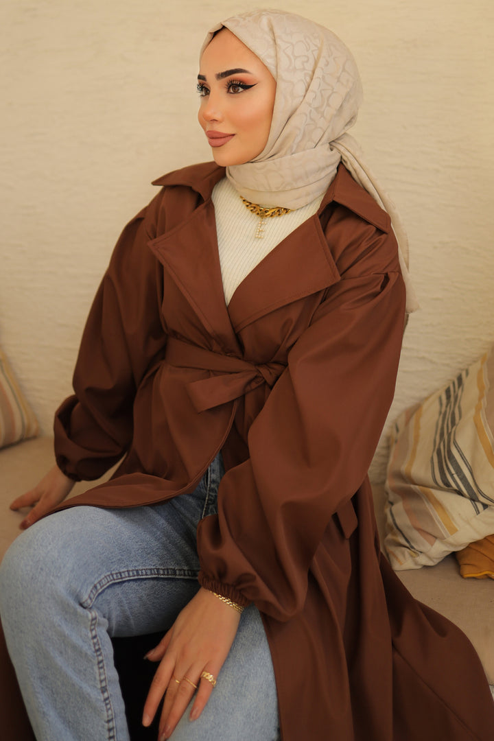BNG Women Belted Trench Coat Brown - Clermont