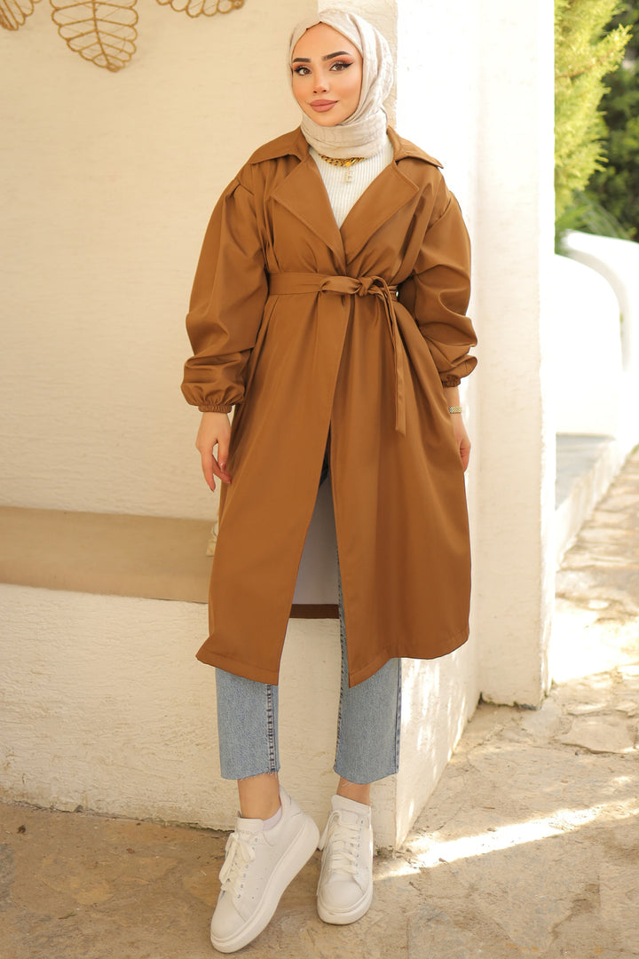 BNG Women Belted Trench Coat Tab 61533 - Monroe