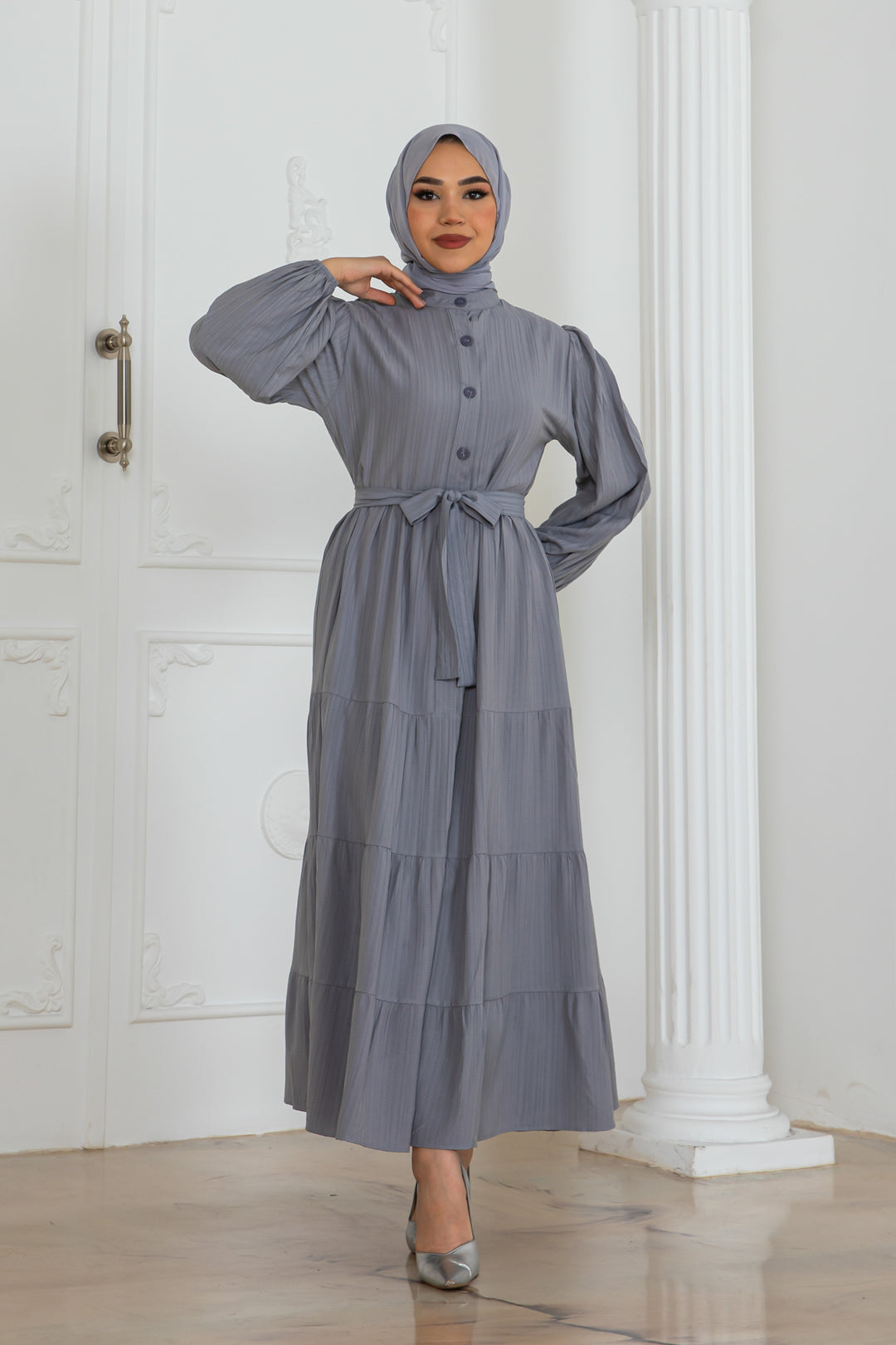 BNG Women Button Detailed Dress Gray 2024 - Clermont-Ferrand