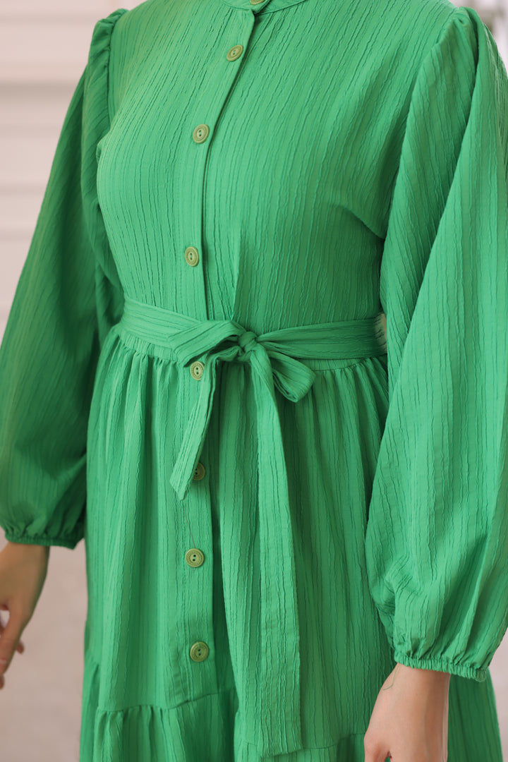 BNG Women Button Detailed Dress Green - Clermont