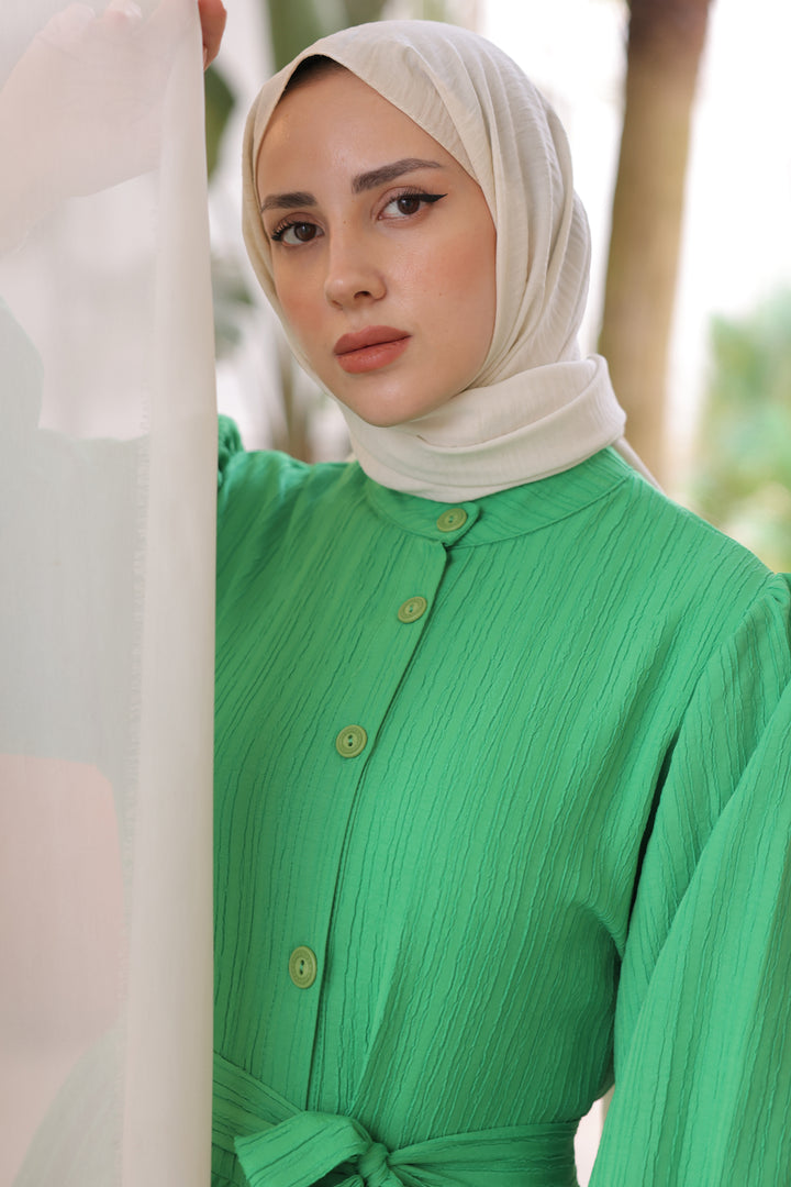 BNG Women Button Detailed Dress Green - Clermont