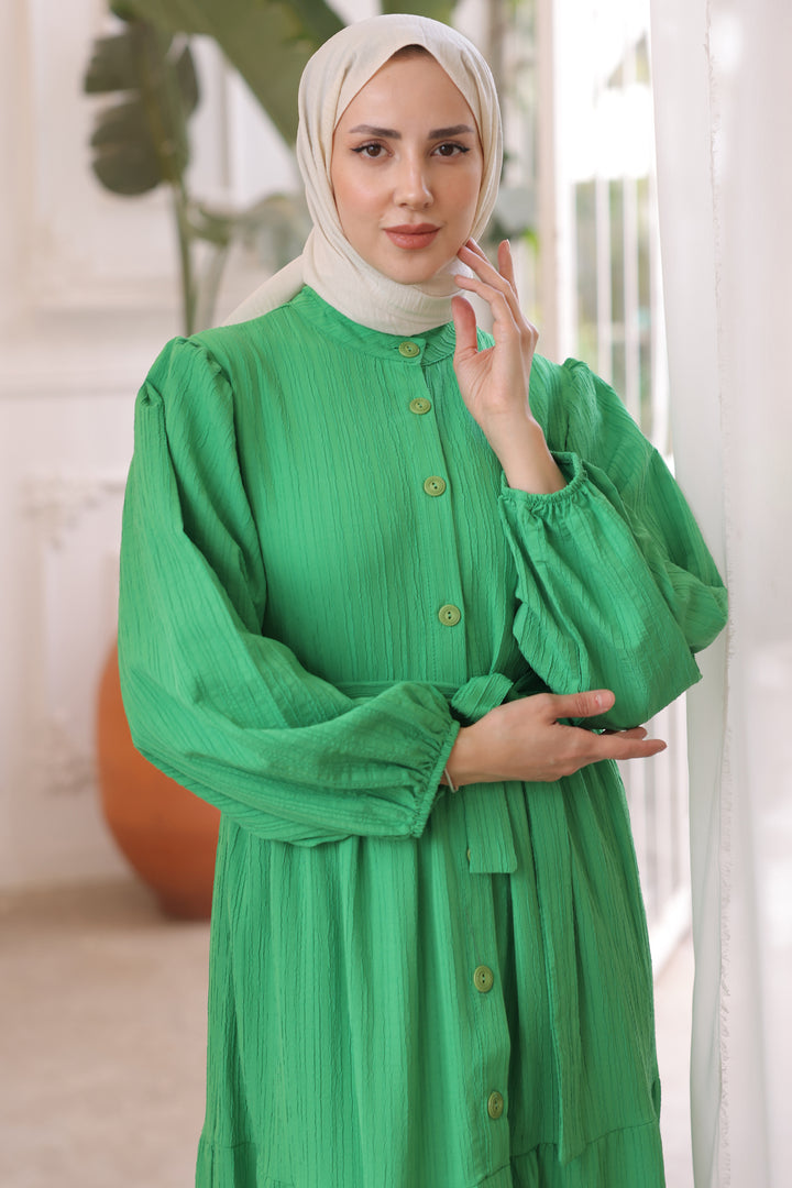 BNG Women Button Detailed Dress Green - Clermont