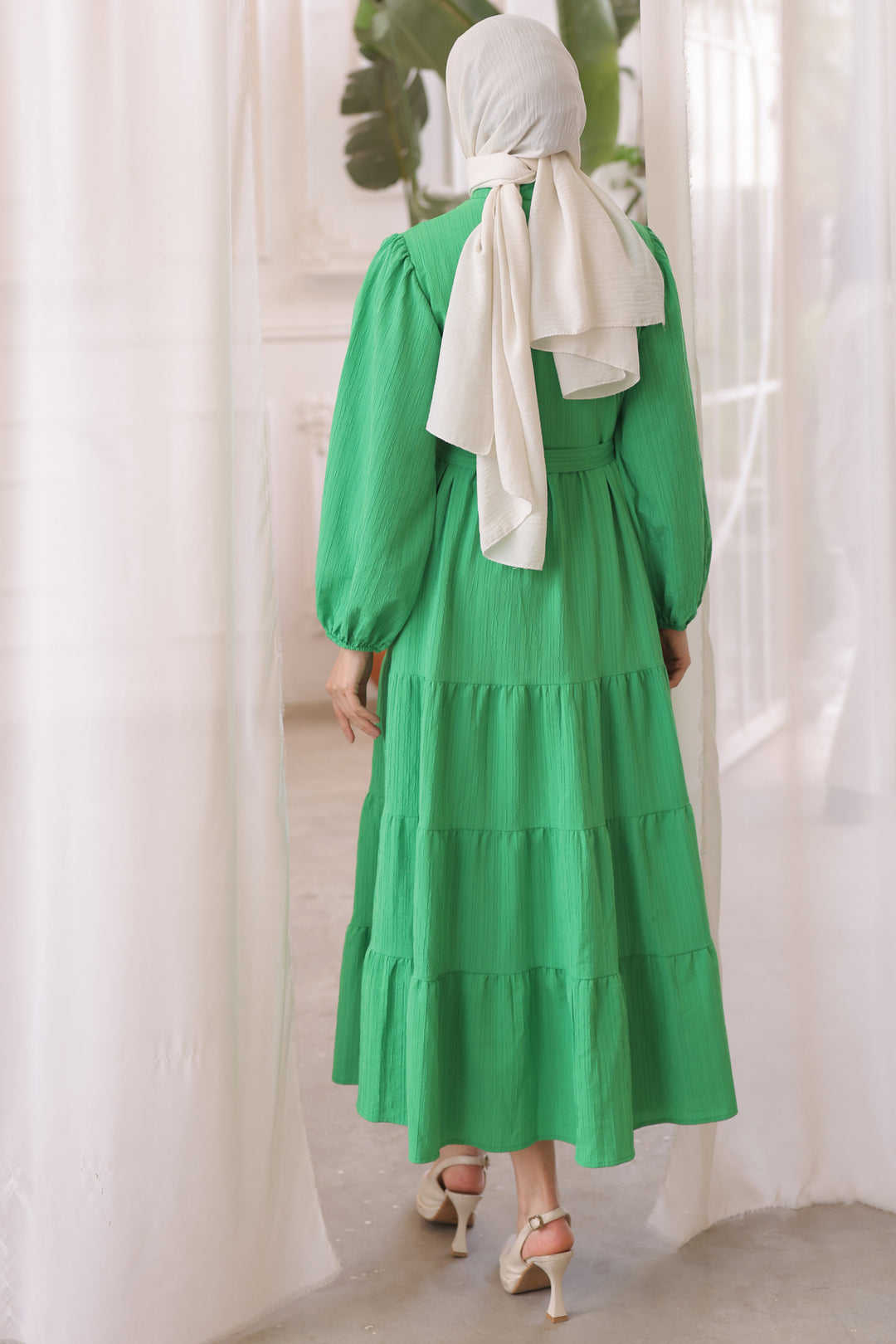 BNG Women Button Detailed Dress Green - Clermont