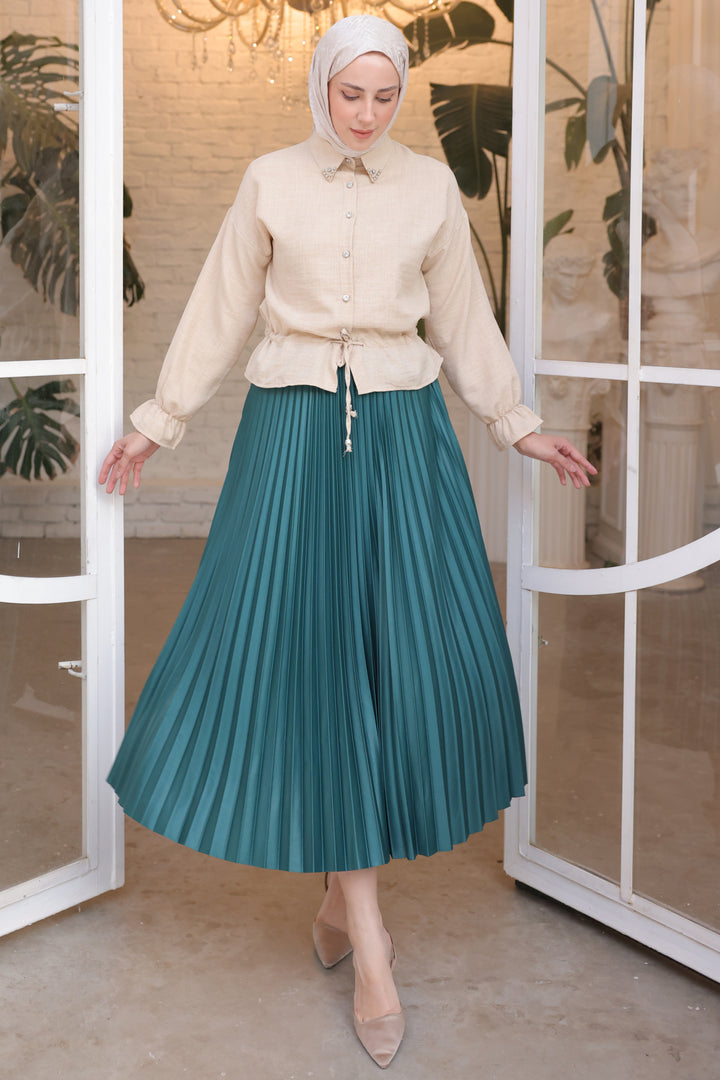 BNG Women Pleated Skirt Emerald Green - Clermont