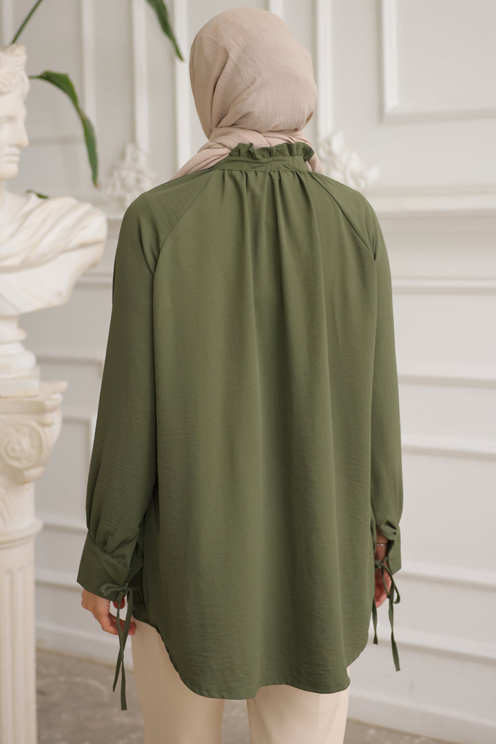 BNG Women Brooch Shirt Khaki - Clermont