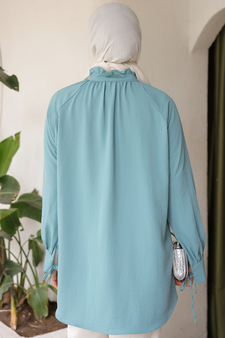 BNG Women Brooch Shirt Mint Green - Clermont