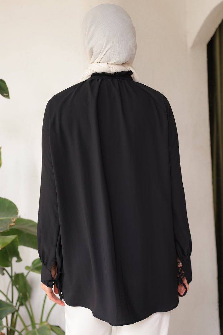 BNG Women Brooch Shirt Black - Clermont