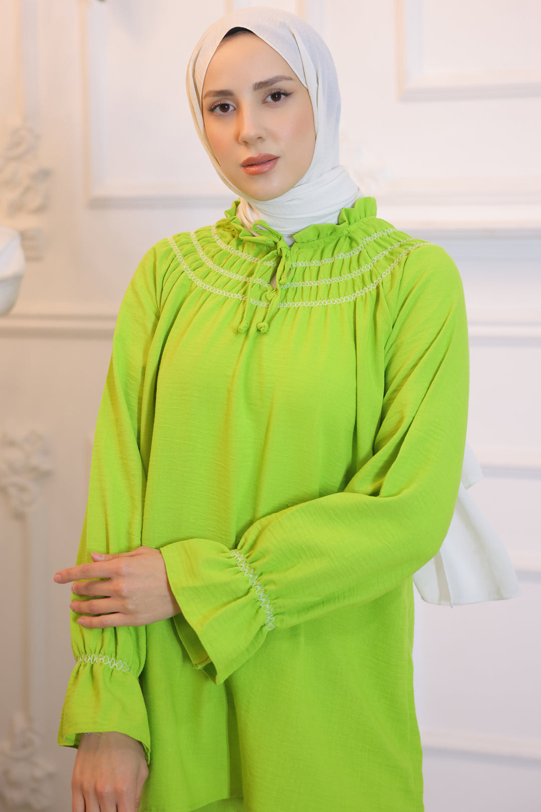BNG Women Elastic Neckline Two-Piece Set Green - Clermont