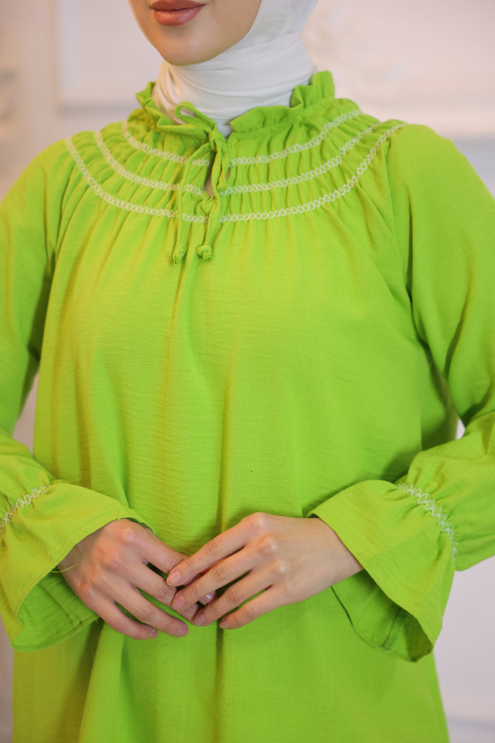 BNG Women Elastic Neckline Two-Piece Set Green - Clermont