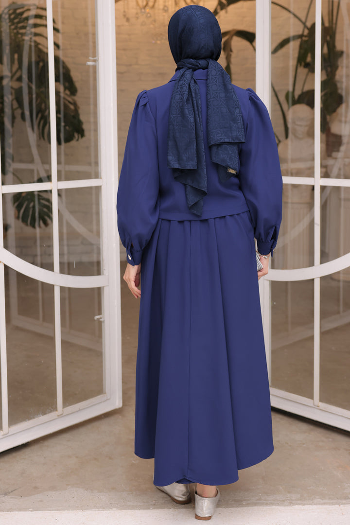 BNG Women Women's Skirted Hijab Suit 2091 Sax Blue - Clermont