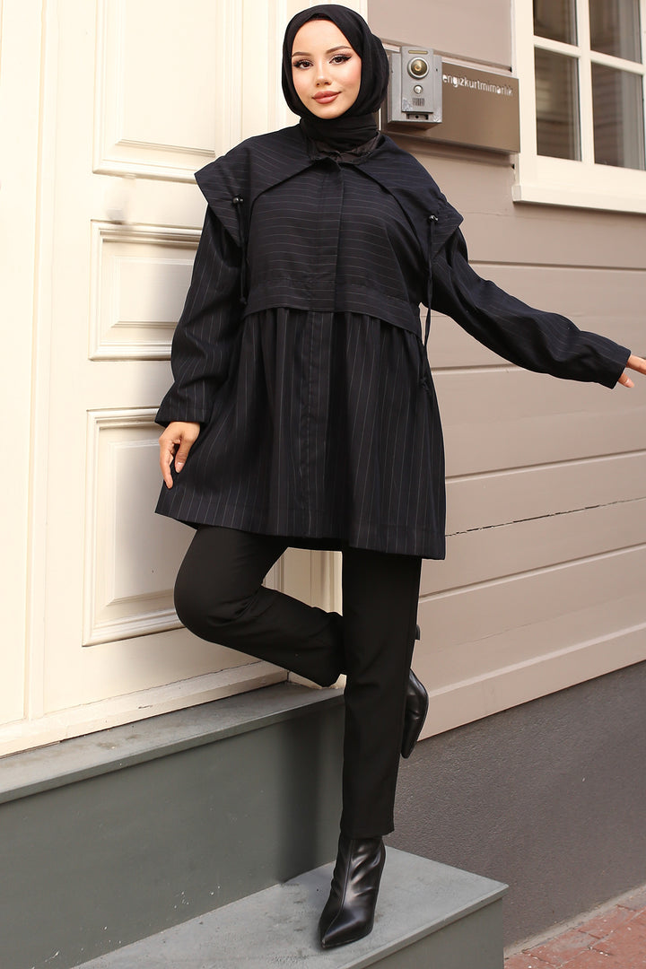 BNG Women Black Trench Coat - Kansas City