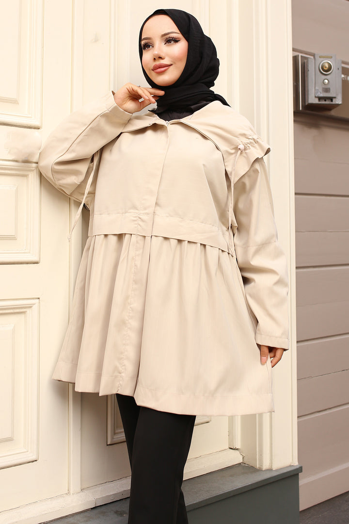 BNG Women Belted Trench Coat Stone Color - East Orange