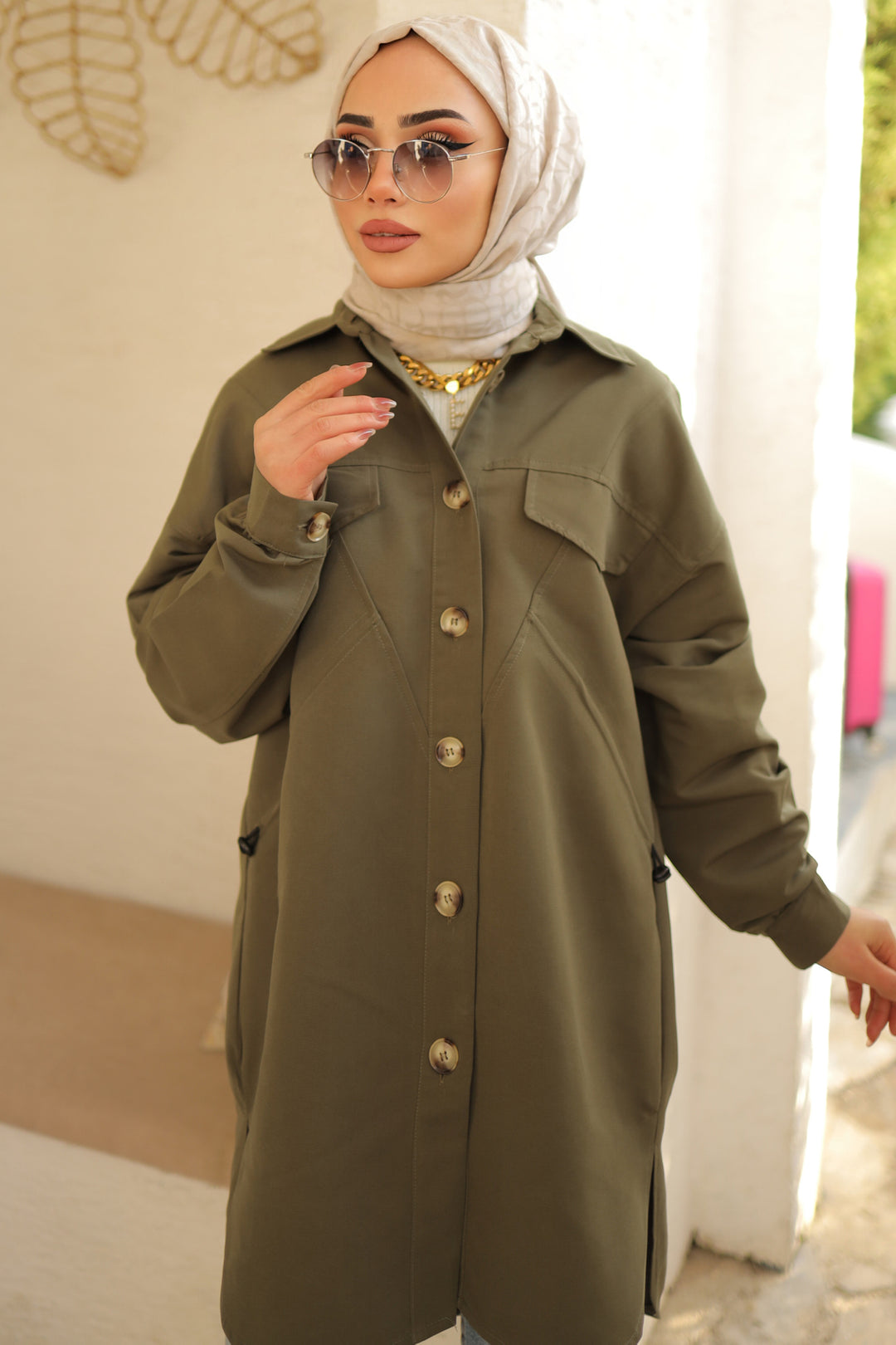 BNG Women Elastic Shirt Khaki - Clermont