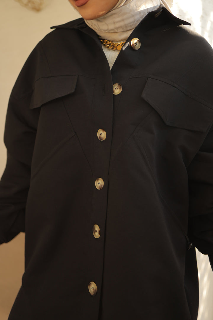 BNG Women Elastic Shirt Black - Clermont