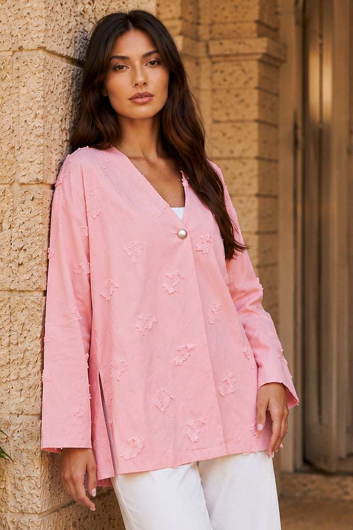 BNG Women Püskül Detaylı Kimono S2335 Pudra - Lompoc