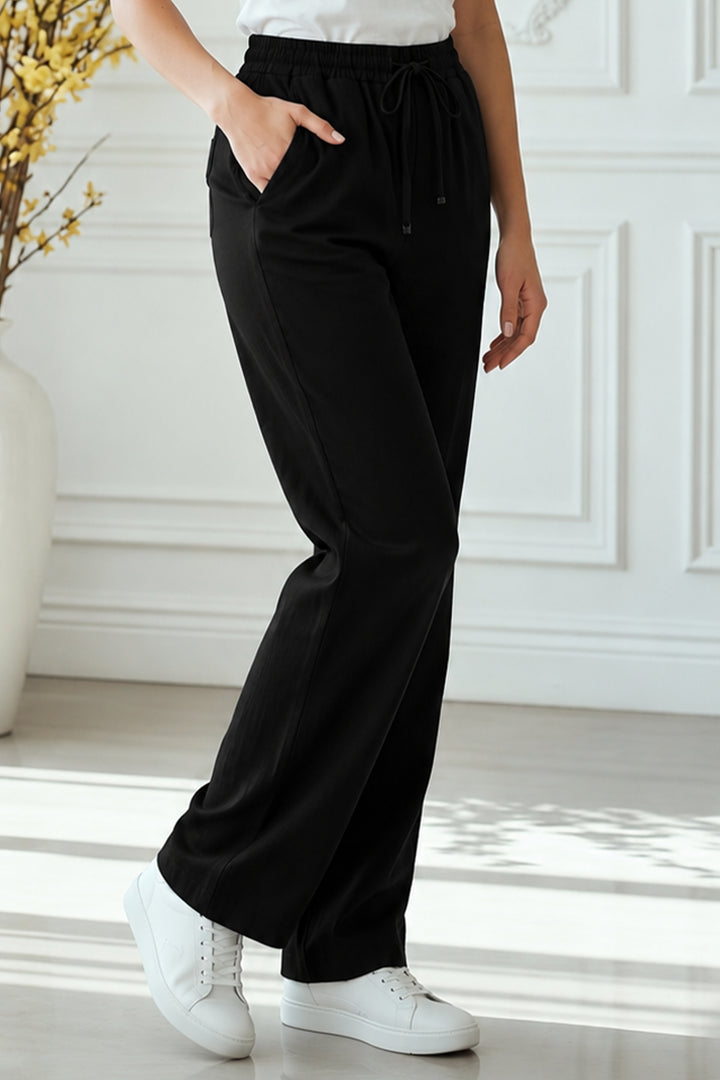 BNG Women Modal Beli Lastikli Pantolon S2382 Siyah - Hayward