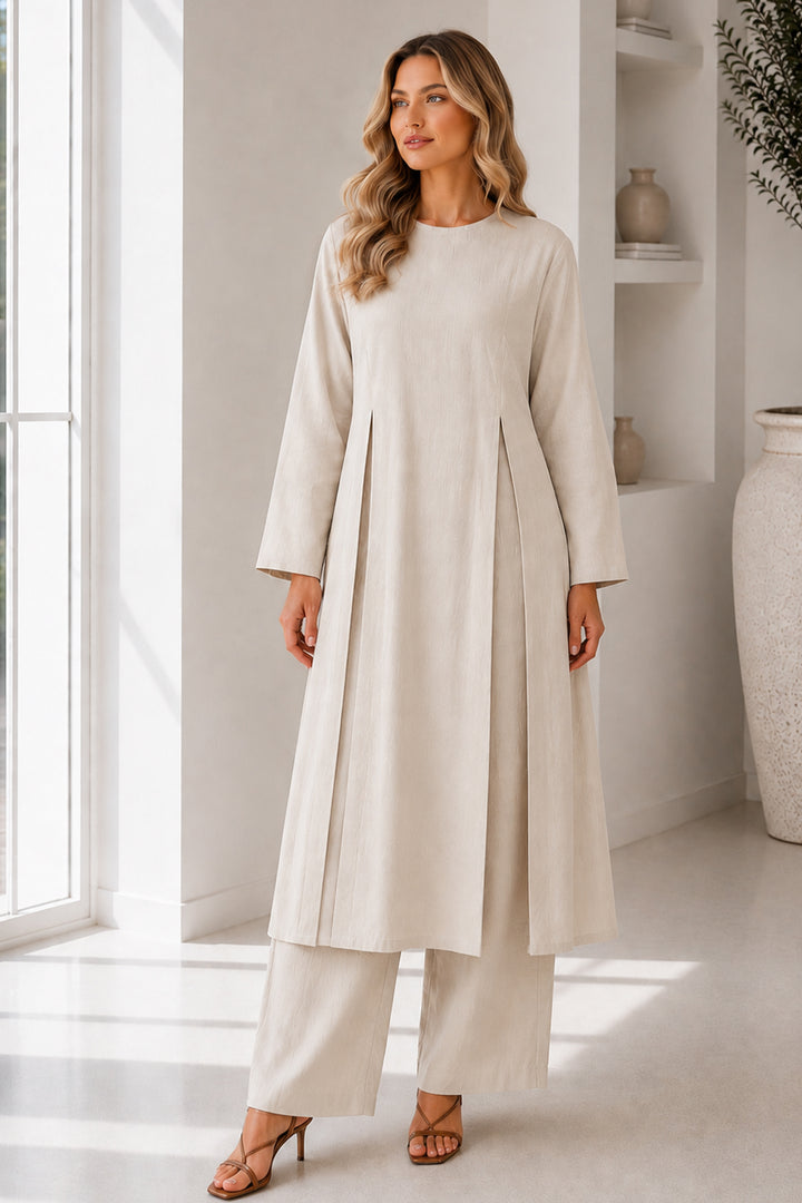 BNG Women Keten İkili Takım S0155 Krem - Turda