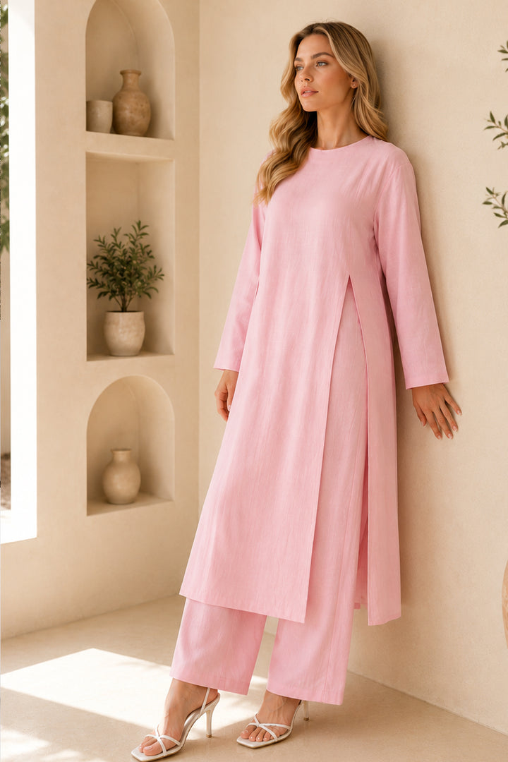 BNG Women Keten İkili Takım S0155 Pudra - Murrieta