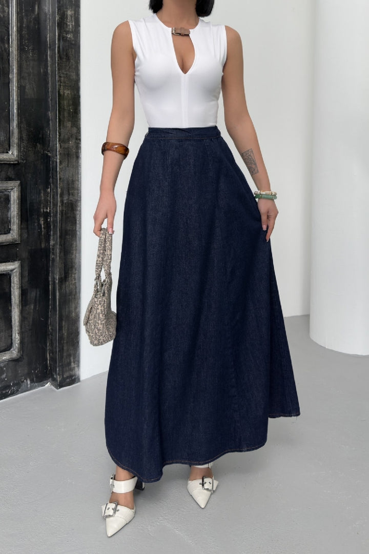 XLJ Ruffled Long Skirt with Elasticated Waist Mixed - Oakville