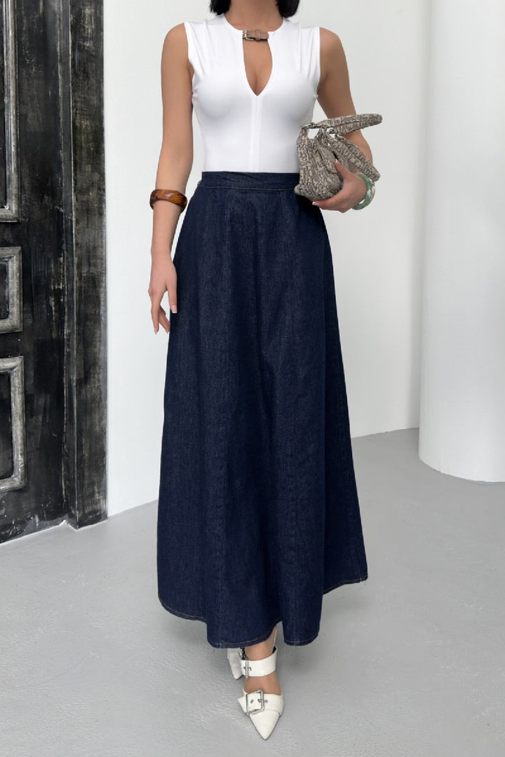 XLJ Ruffled Long Skirt with Elasticated Waist Mixed - Oakville