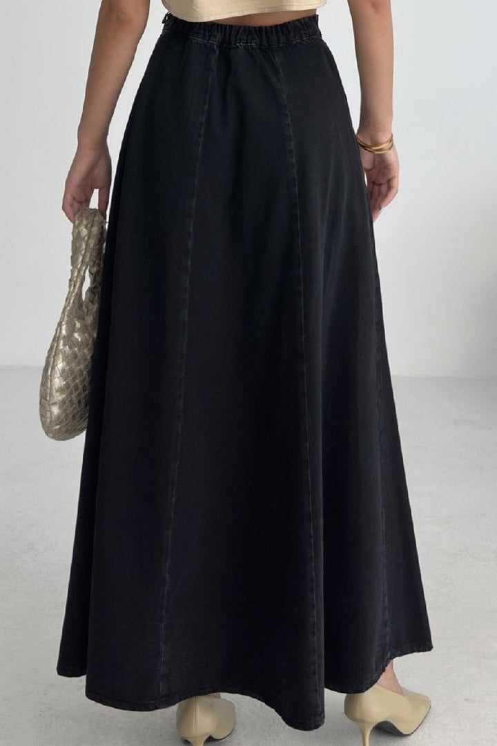 XLJ Ruffled Long Skirt with Elasticated Waist Mixed - Mahilyow