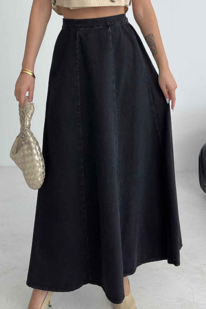 XLJ Ruffled Long Skirt with Elasticated Waist Mixed - Mahilyow