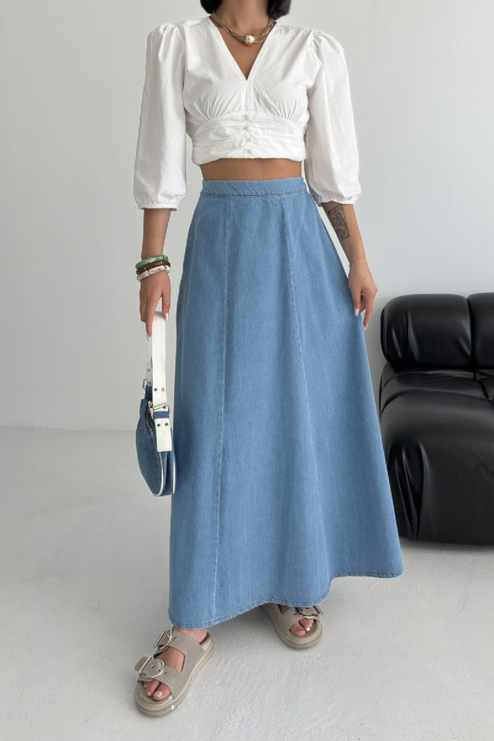 XLJ Ruffled Long Skirt with Elasticated Waist Mixed - Shakopee