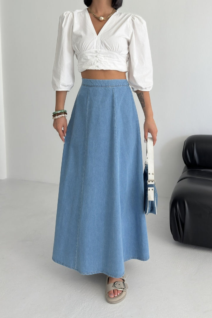 XLJ Ruffled Long Skirt with Elasticated Waist Mixed - Shakopee
