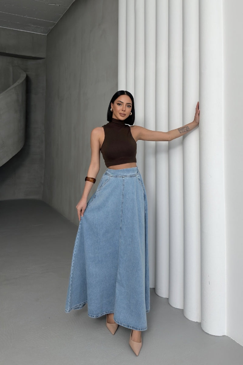 XLJ Ruffled Long Skirt - Bayonne