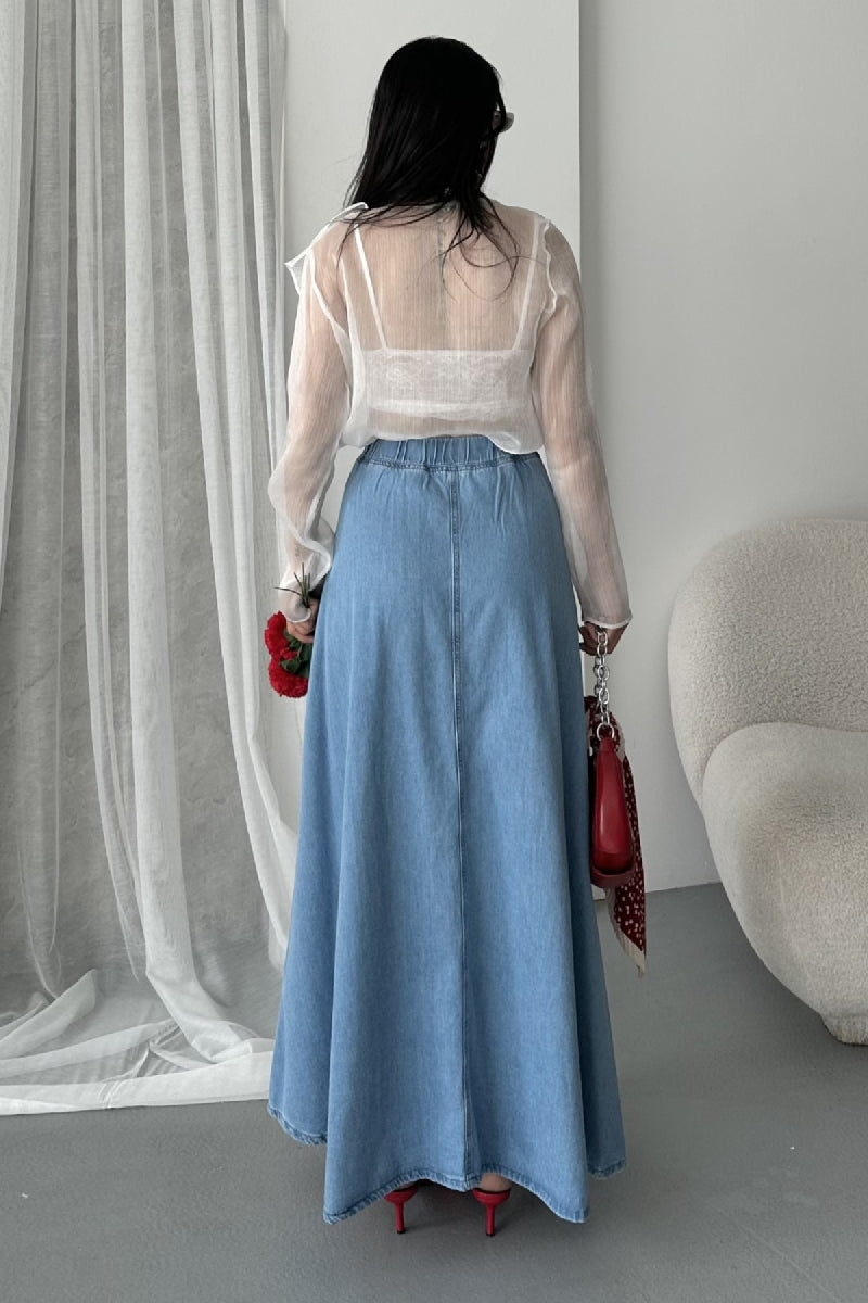 XLJ Ruffled Long Skirt - Martina Franca