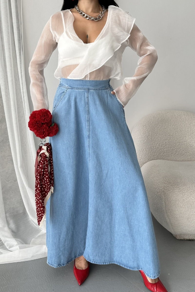 XLJ Ruffled Long Skirt - Martina Franca