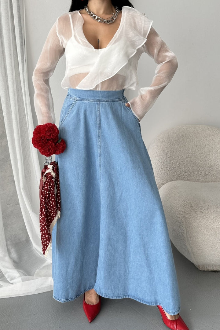 XLJ Ruffled Long Skirt - Martina Franca