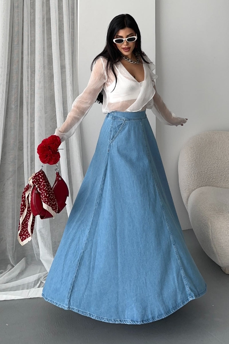 XLJ Ruffled Long Skirt - Martina Franca