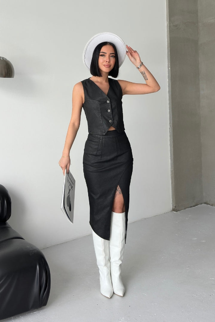 XLJ Asymmetric Skirt - Salem