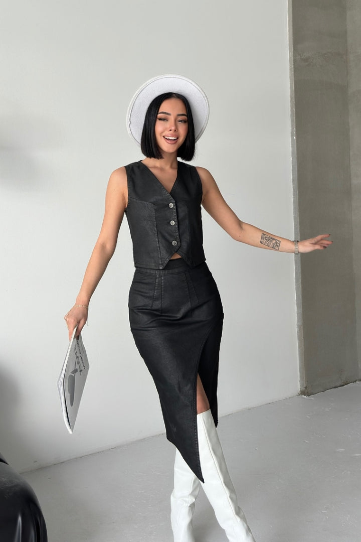 XLJ Asymmetric Skirt - Salem