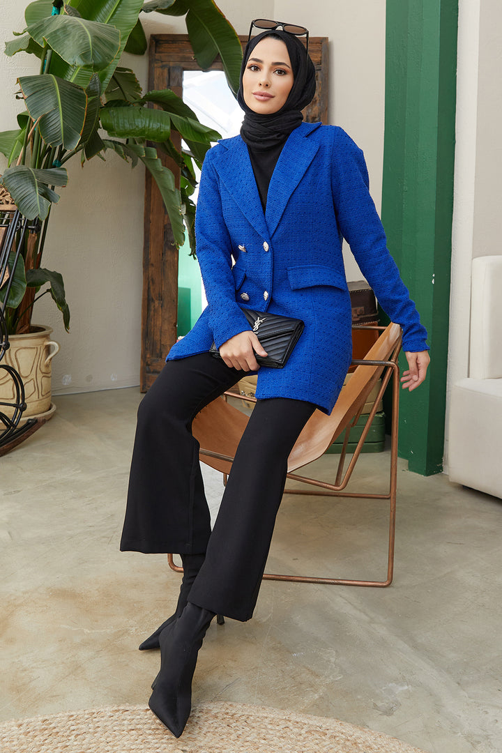 ZRF Women Nora Tweed Jacket - Saxe Blue - Lake Charles