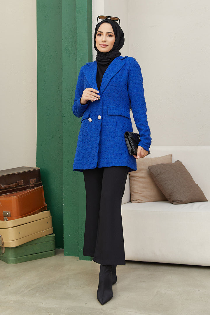 ZRF Women Nora Tweed Jacket - Saxe Blue - Lake Charles