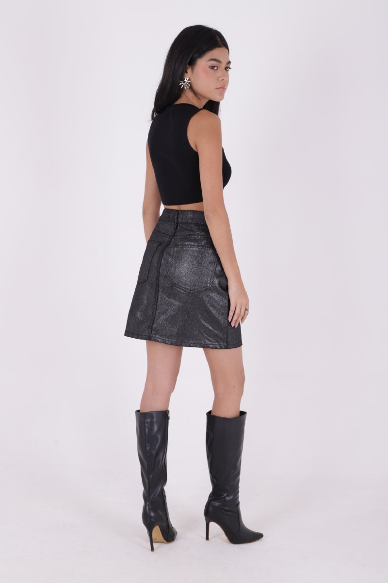 XLJ Denim Skirt With Extra Stitch and Tasseled Finish Mixed - Shrewsbury