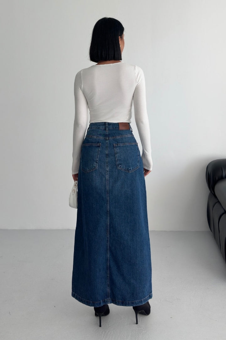 XLJ Long Denim Skirt - Pompano Beach