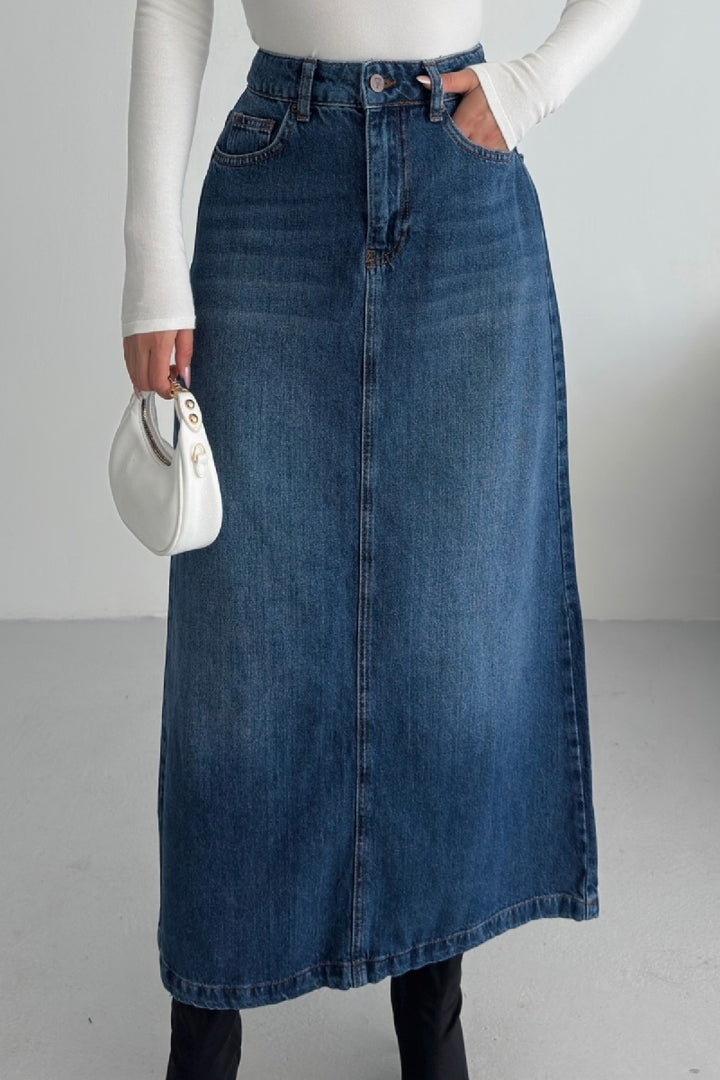 XLJ Long Denim Skirt - Pompano Beach