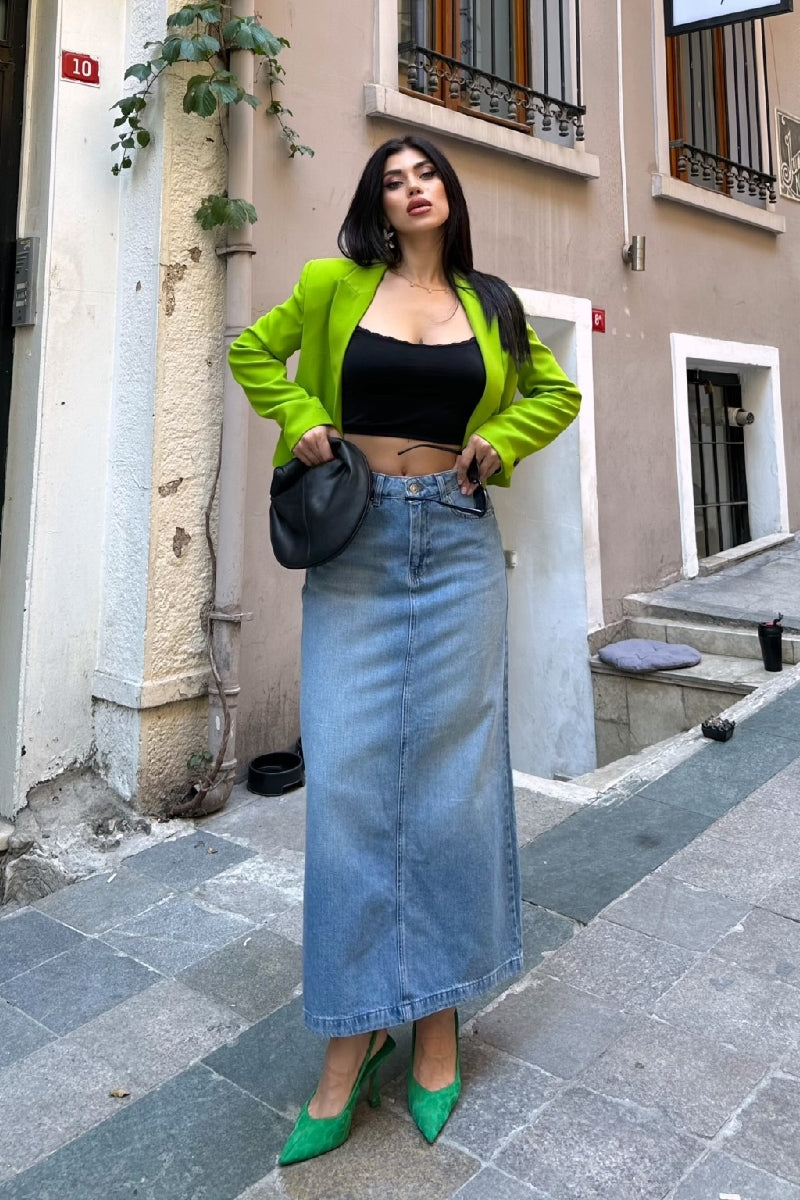 XLJ Long Denim Skirt - Asheville