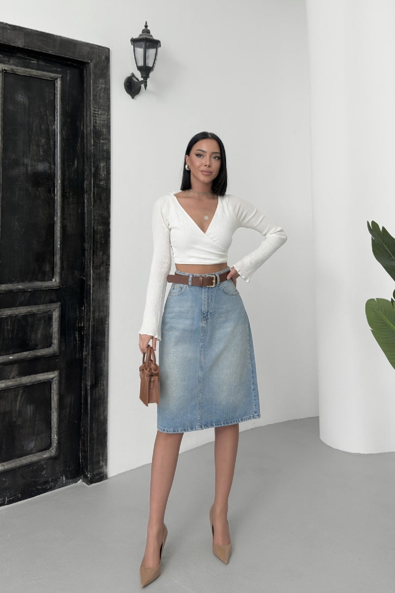 XLJ Mid Lenght Denim Skirt Mixed - Champigny-sur-Marne