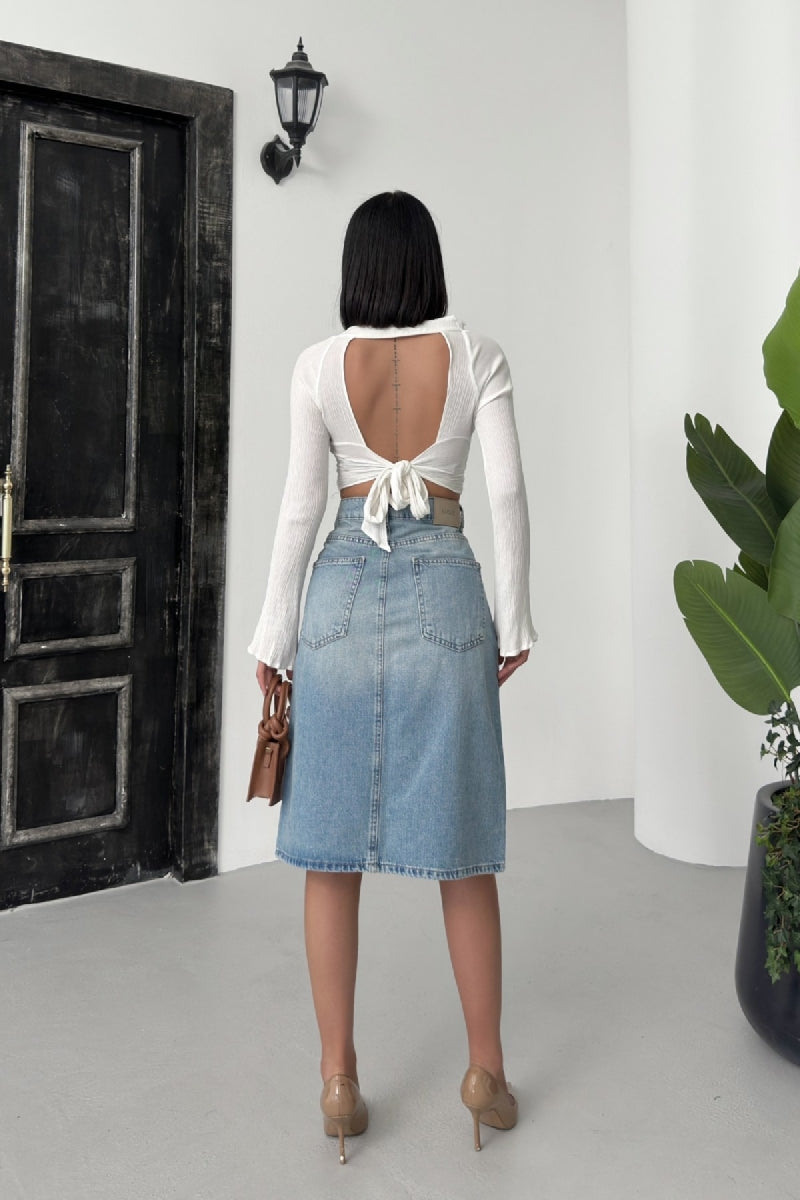 XLJ Mid Lenght Denim Skirt Mixed - Champigny-sur-Marne