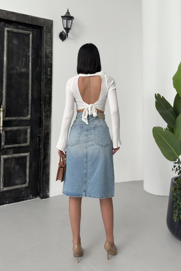XLJ Mid Lenght Denim Skirt Mixed - Champigny-sur-Marne