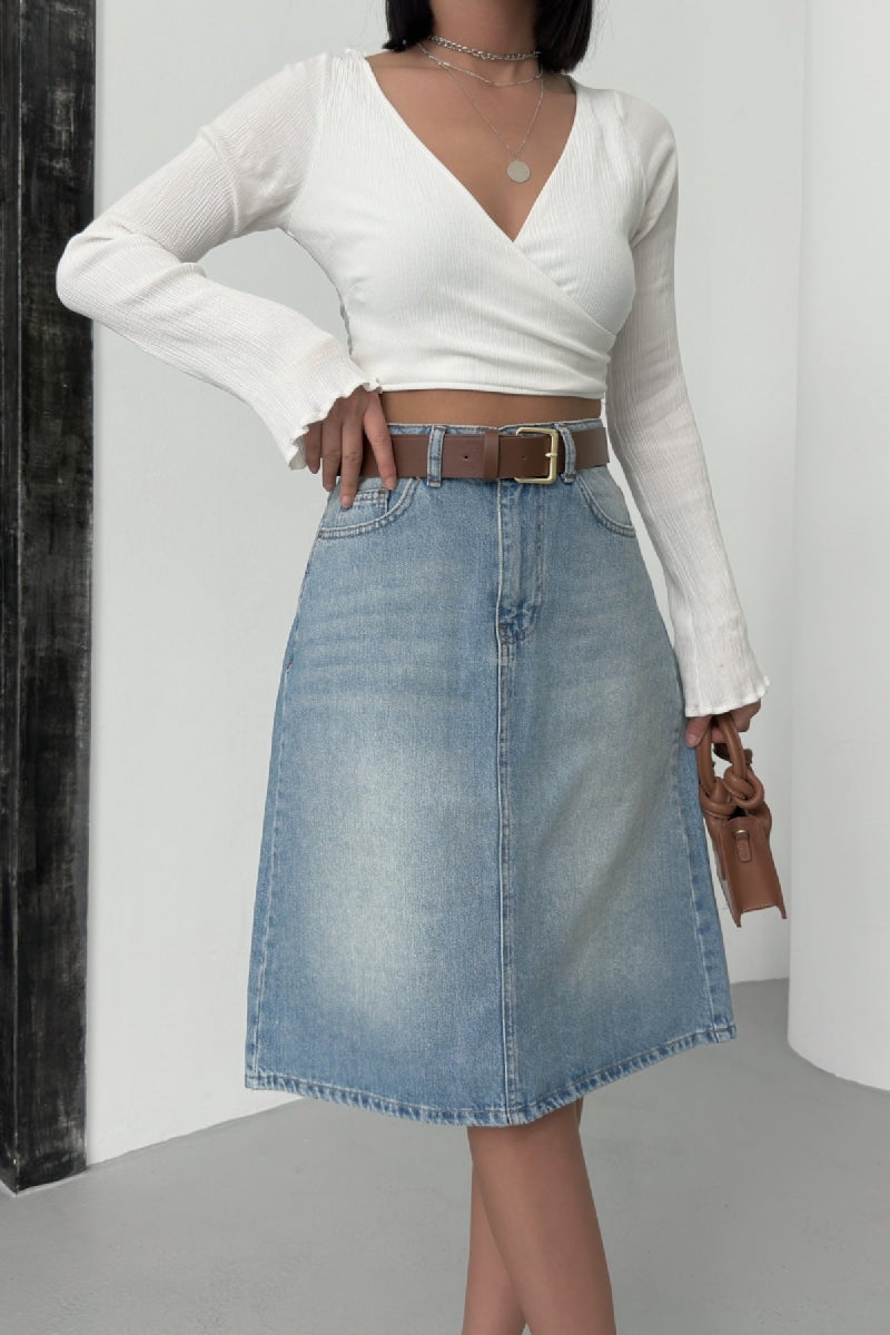 XLJ Mid Lenght Denim Skirt Mixed - Champigny-sur-Marne