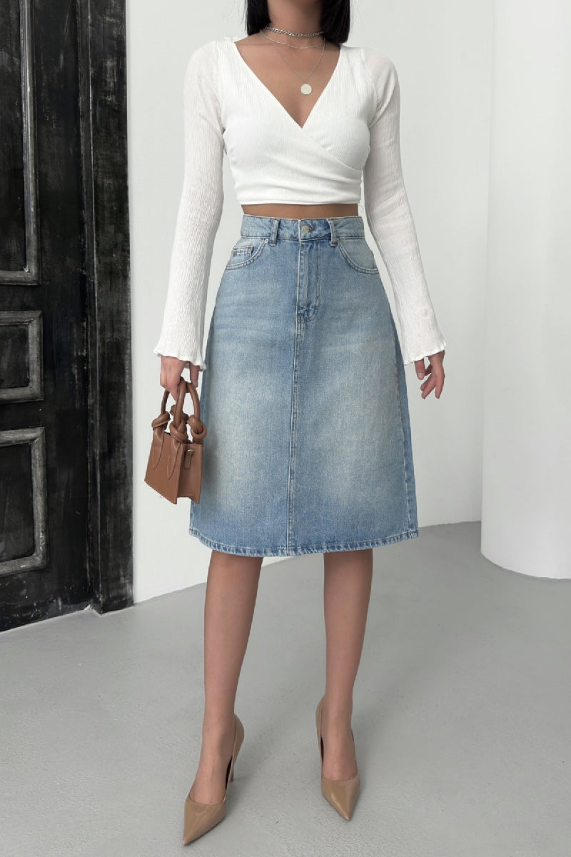XLJ Mid Lenght Denim Skirt Mixed - Champigny-sur-Marne