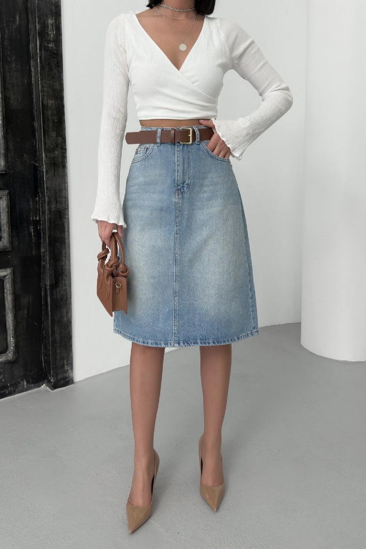 XLJ Mid Lenght Denim Skirt Mixed - Champigny-sur-Marne