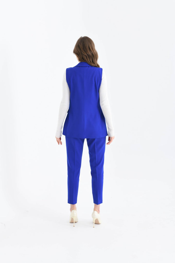 NDL Women Balmain Vest Women's Suit in Sky Blue - Rio Tinto