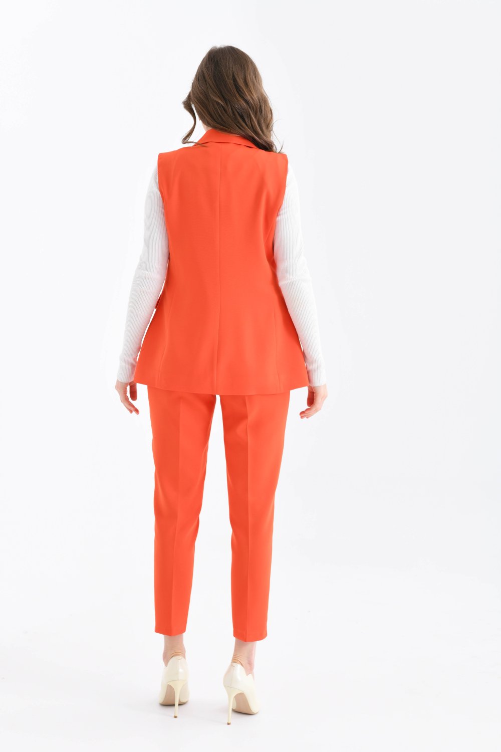 NDL Women Balmain Vest Women's Suit Orange - Chimalhuacán