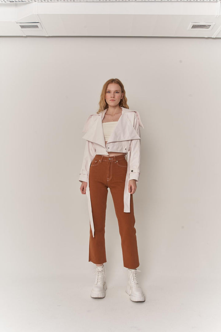 HLLY Women Neeko Leather Jacket White - Vista